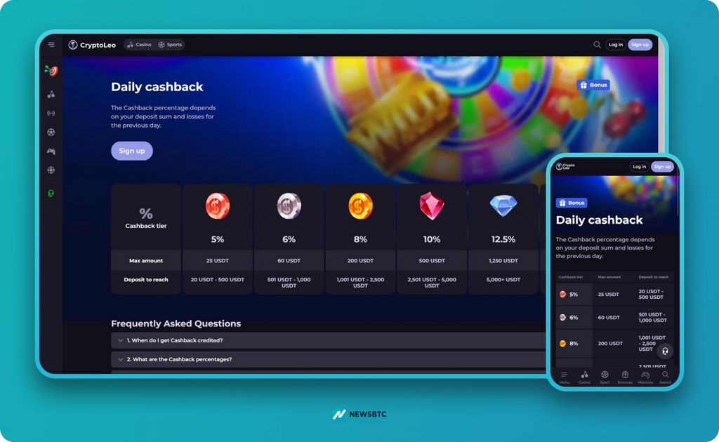 Site du casino CryptoLeo